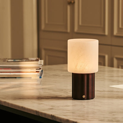 Cordless Table Lamp - Dark Brown Rechargeable Dimmable Lamp