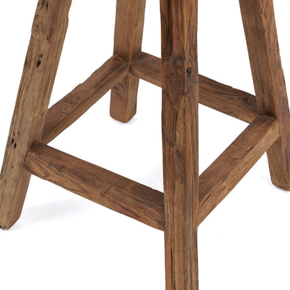 Teak Bar Stool - Natural Wood Kitchen Counter Stool