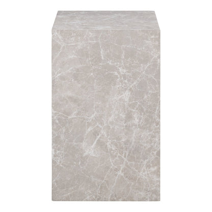 Prague Side Table - Marble, Wood, 30x30x50 cm