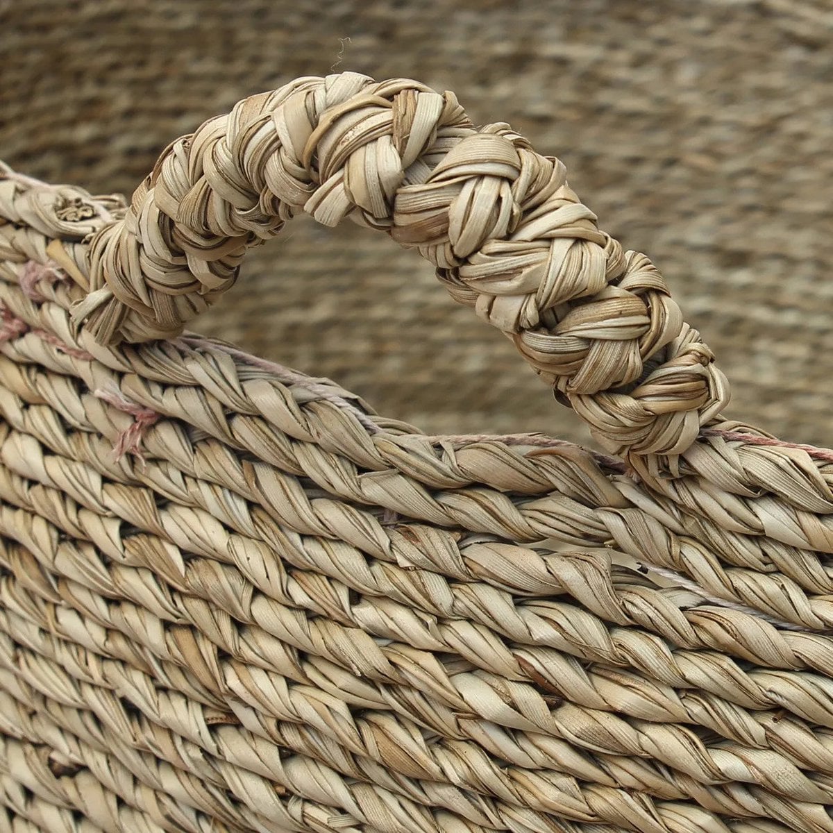 Seagrass Storage Basket – Quatre Mains Design, Natural Finish - Medium