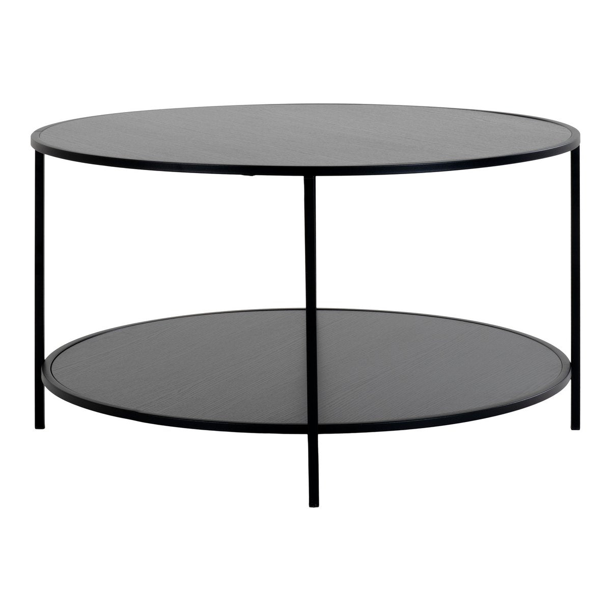 Vita Coffee table - Black, steel, ø80x45 cm