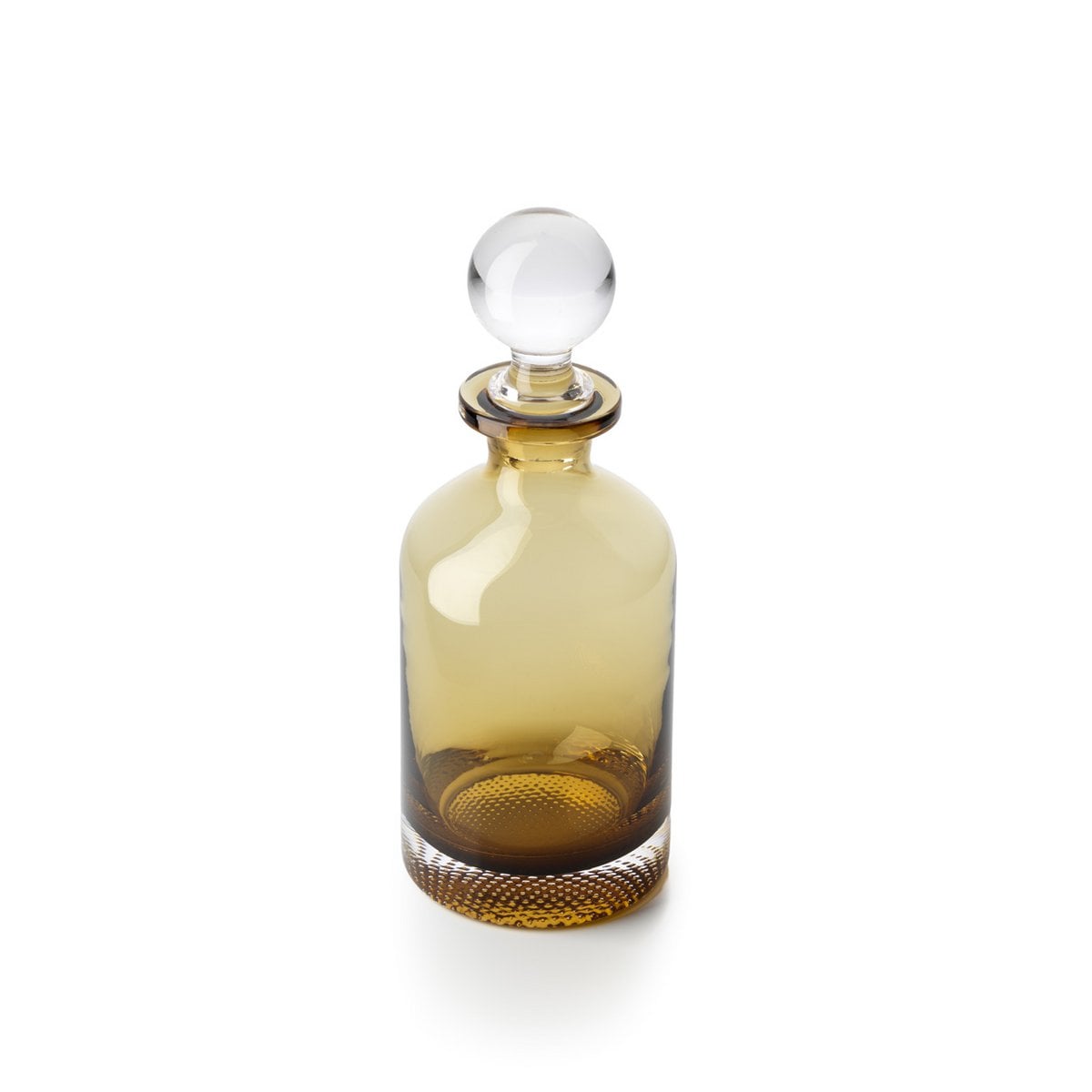 Glass Decanter Carafe - Amber Recycled Glass with Stopper