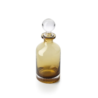 Glass Decanter Carafe - Amber Recycled Glass with Stopper