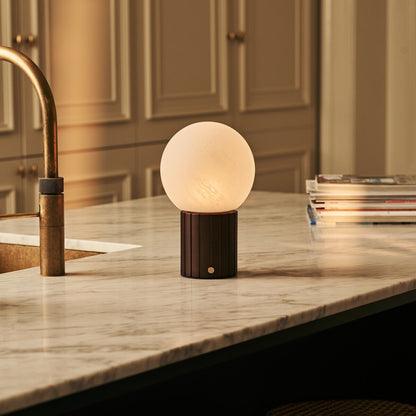 Dark Brown Cordless Table Lamp - Rechargeable, Dimmable & Modular