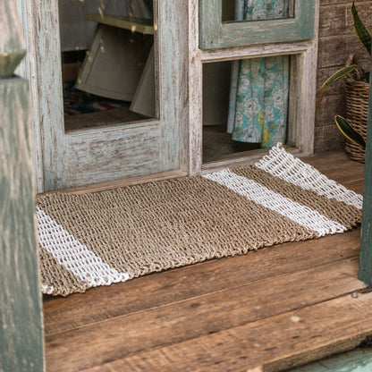 Seagrass Area Rug – Striped Accent Rug, Handwoven 120x60 cm