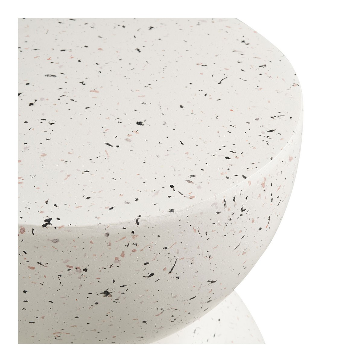 Terrazzo Side Table – Fiberclay Accent Table, 40x45 cm
