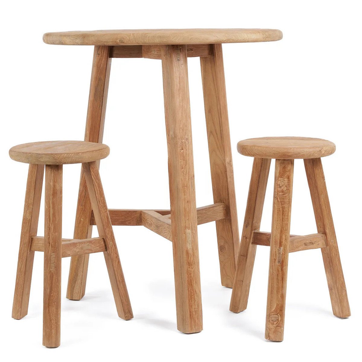 Reclaimed Teak Outdoor Bar Table – Sustainable High Dining Table