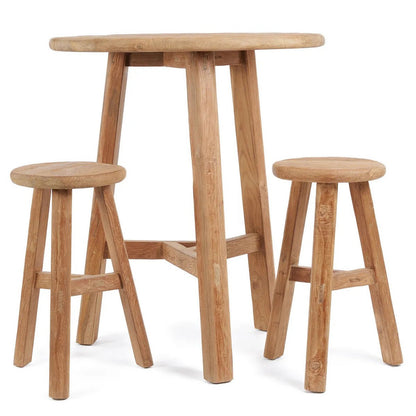 Reclaimed Teak Outdoor Bar Table – Sustainable High Dining Table