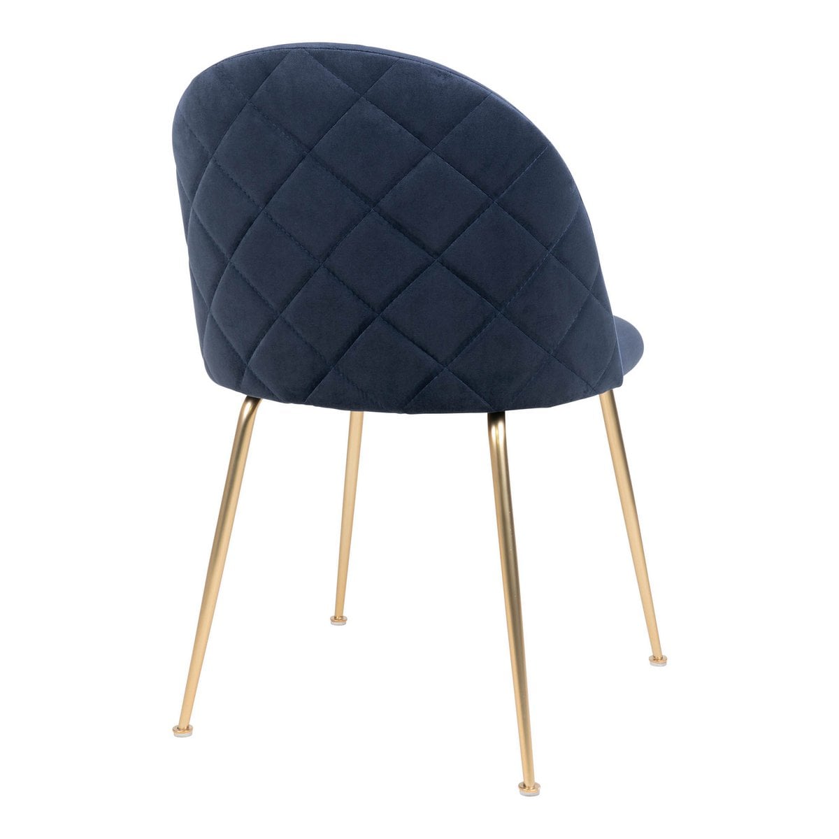 Geneve Dining Chair - Velvet, Steel, Blue - Set of 2