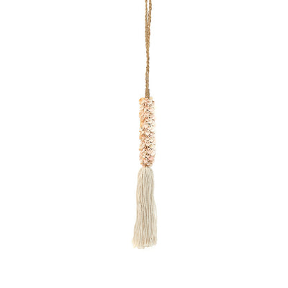 Cotton & Shell Tassel - Pink Bohemian Wall Hanging