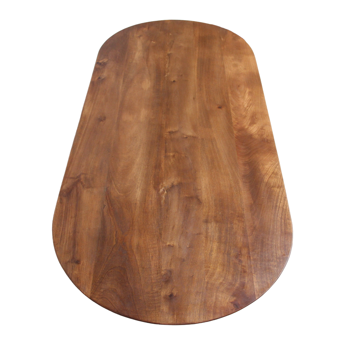 Mango Wood Coffee Table - Round Brown Bullnose Table