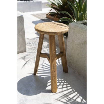 Teak Outdoor Bar Stool – Reclaimed Wood, Weather-Resistant