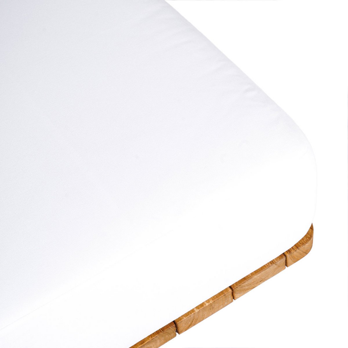 Teak Daybed - Natural White Water-Repellent Cushions