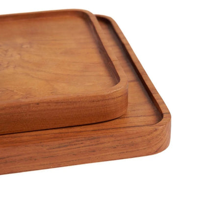 Teak Square Plate - Natural - M