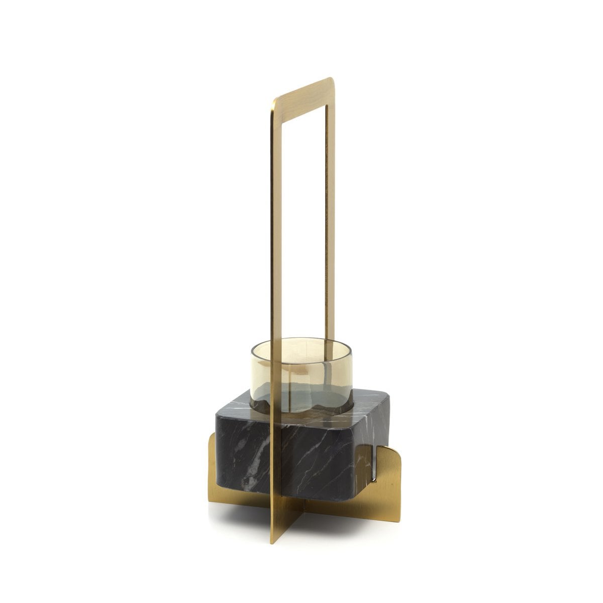 The Marbre d’Or Candle Holder - Gold Black - L