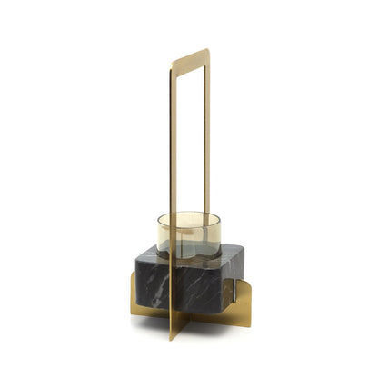 The Marbre d’Or Candle Holder - Gold Black - L
