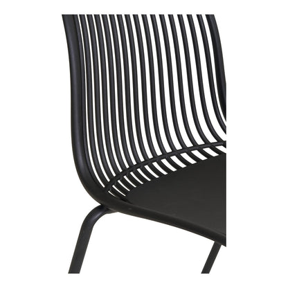 Branson Garden Chair - Black, Stackable, 55x46.5x82 cm - Set of 4