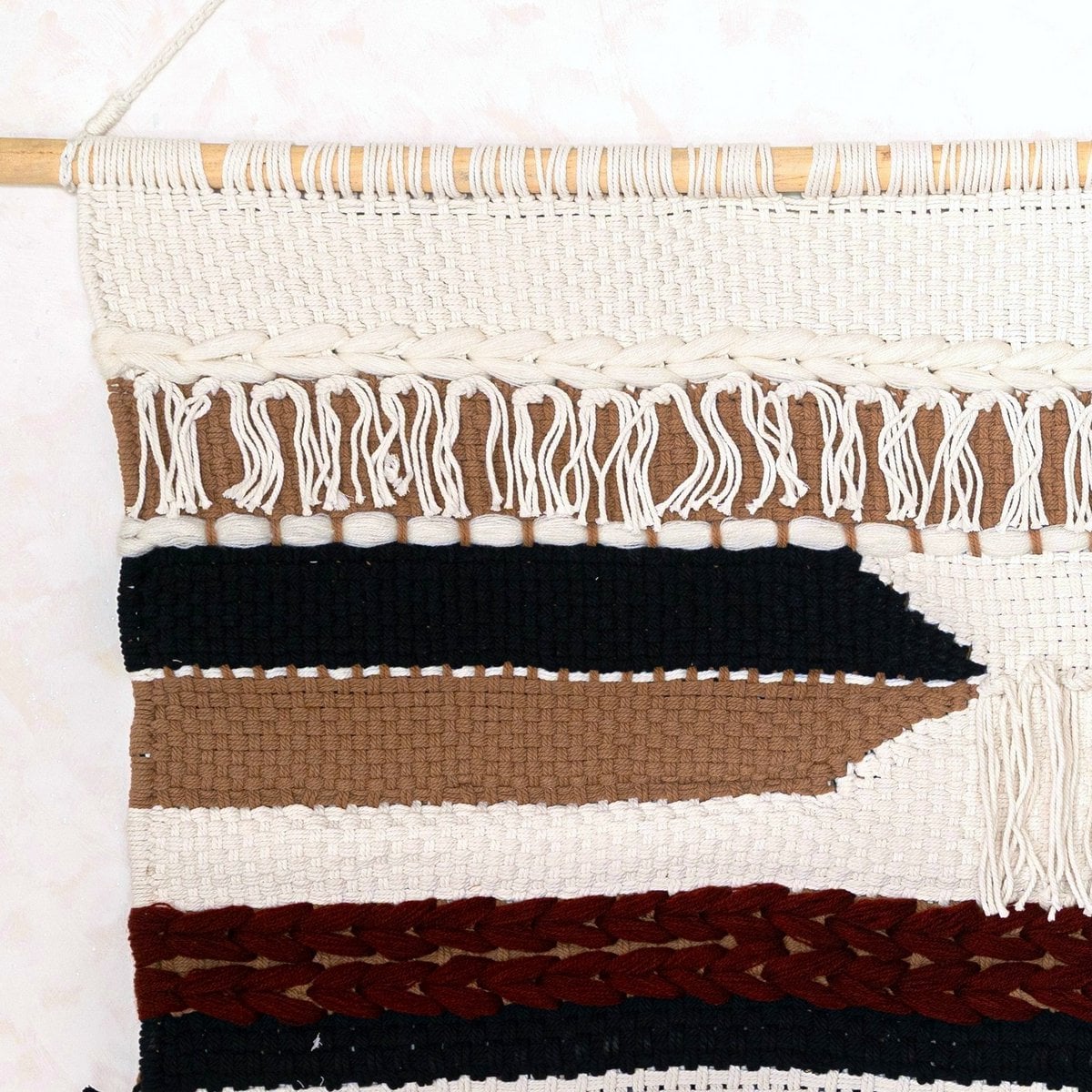 Large Macrame Wall Hanging – Woven Boho Wall Decor – Modern Cotton Wall Hanging Natural Material – Handwoven Wall Decor 120x95 cm UDARA