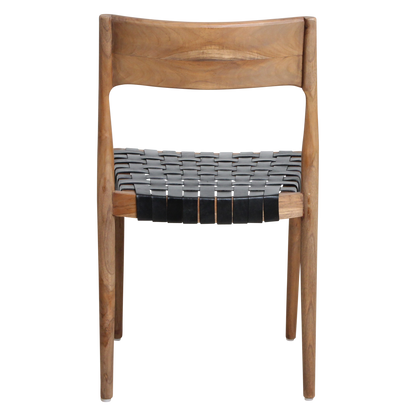 Freya dining room chair black leather