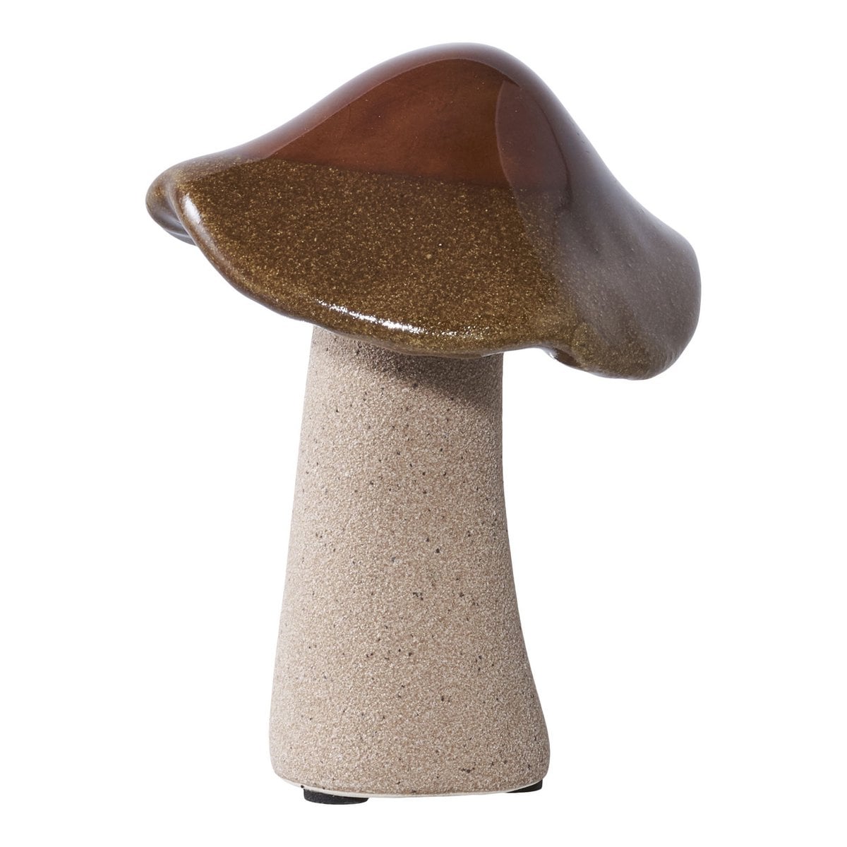 Ceramic Mushroom Decorations - Set of 3 Earthy Tones
