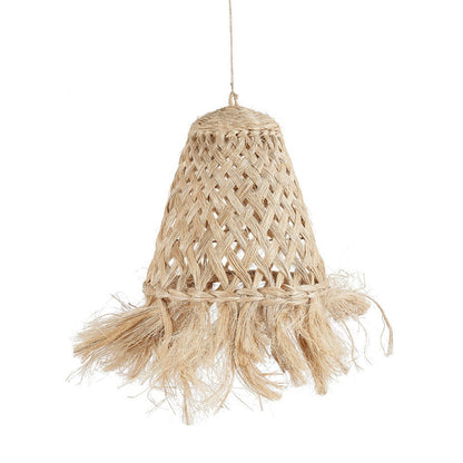 Abaca Pendant Light - Natural Jellyfish Style Hanging Lamp, Small