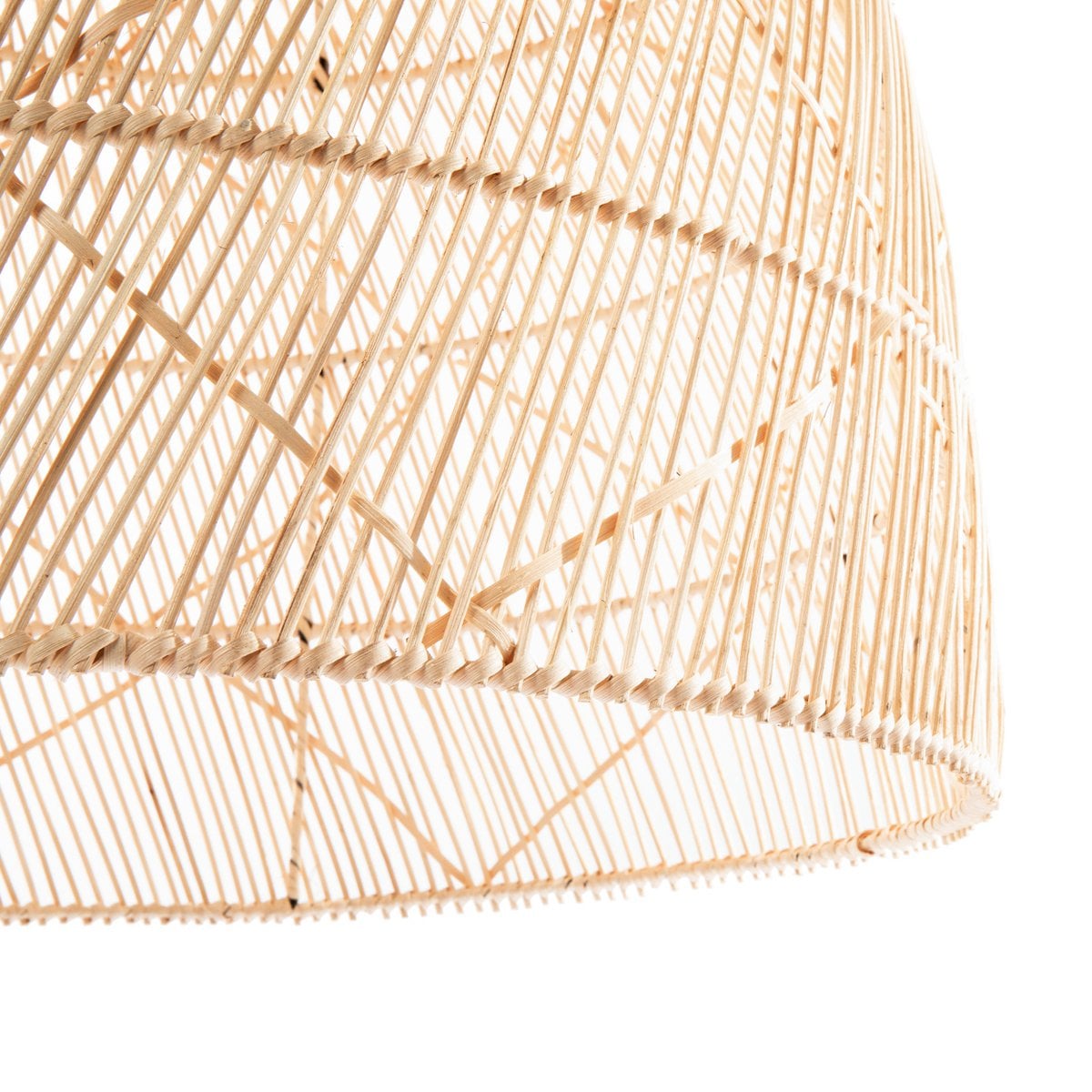 Rattan Pendant Light - Natural Twister, Medium Size