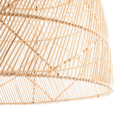Rattan Pendant Light - Natural Twister, Medium Size