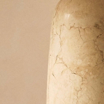 Marble Table Lamp with Cotton Shade – Elegant Design