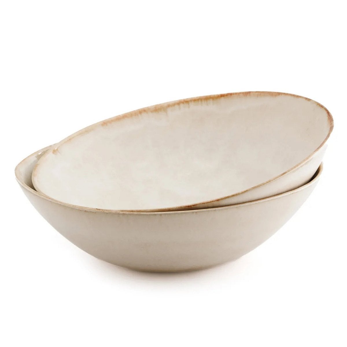 White Ceramic Serving Bowl - Medium Size | Cascais