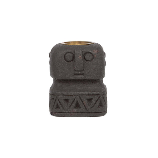Sandstone Tea Light Candle Holder – Sumba Stone Face Design