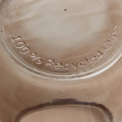 Recycled Glass Vase - Modern Nordic Style, Beige Accent Vase - Large