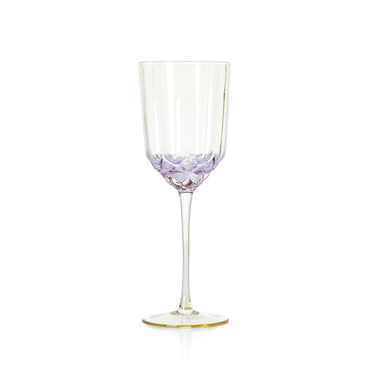 Recycled Glass Wine Glass - Pink Blush Elegant Goblet