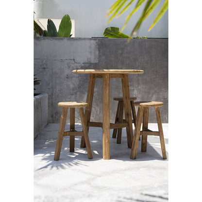 Teak Outdoor Bar Stool – Reclaimed Wood, Weather-Resistant