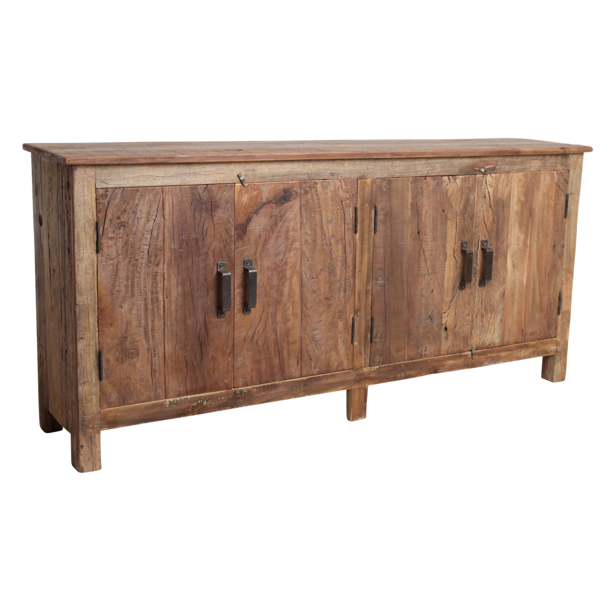 Recycled Wood Sideboard – Farmwood 4-Door Rustic Storage