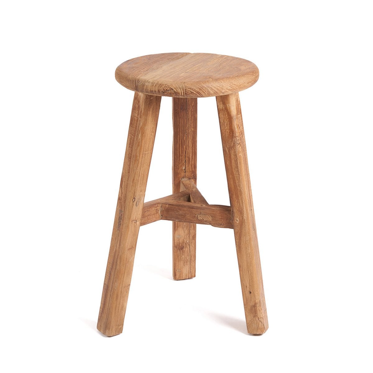 Teak Outdoor Bar Stool – Reclaimed Wood, Weather-Resistant