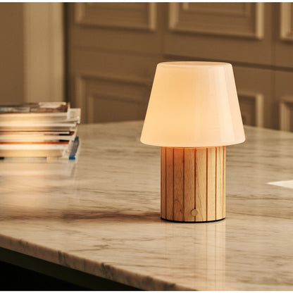 Lex Light Brown Rechargeable Table Lamp | Stylish, Cordless & 3 Light Modes