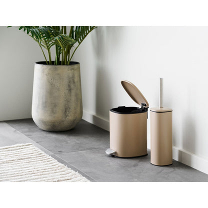 Lodi Pedal bin with soft close, metal, beige, 3l