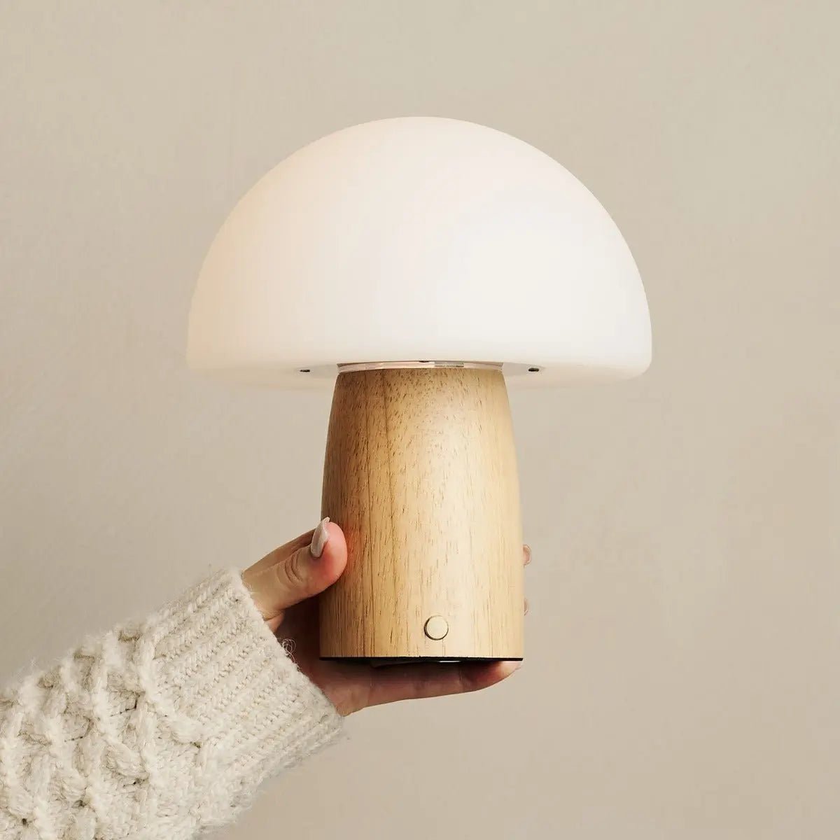 Cordless Table Lamp - Light Brown Dimmable Accent Lamp