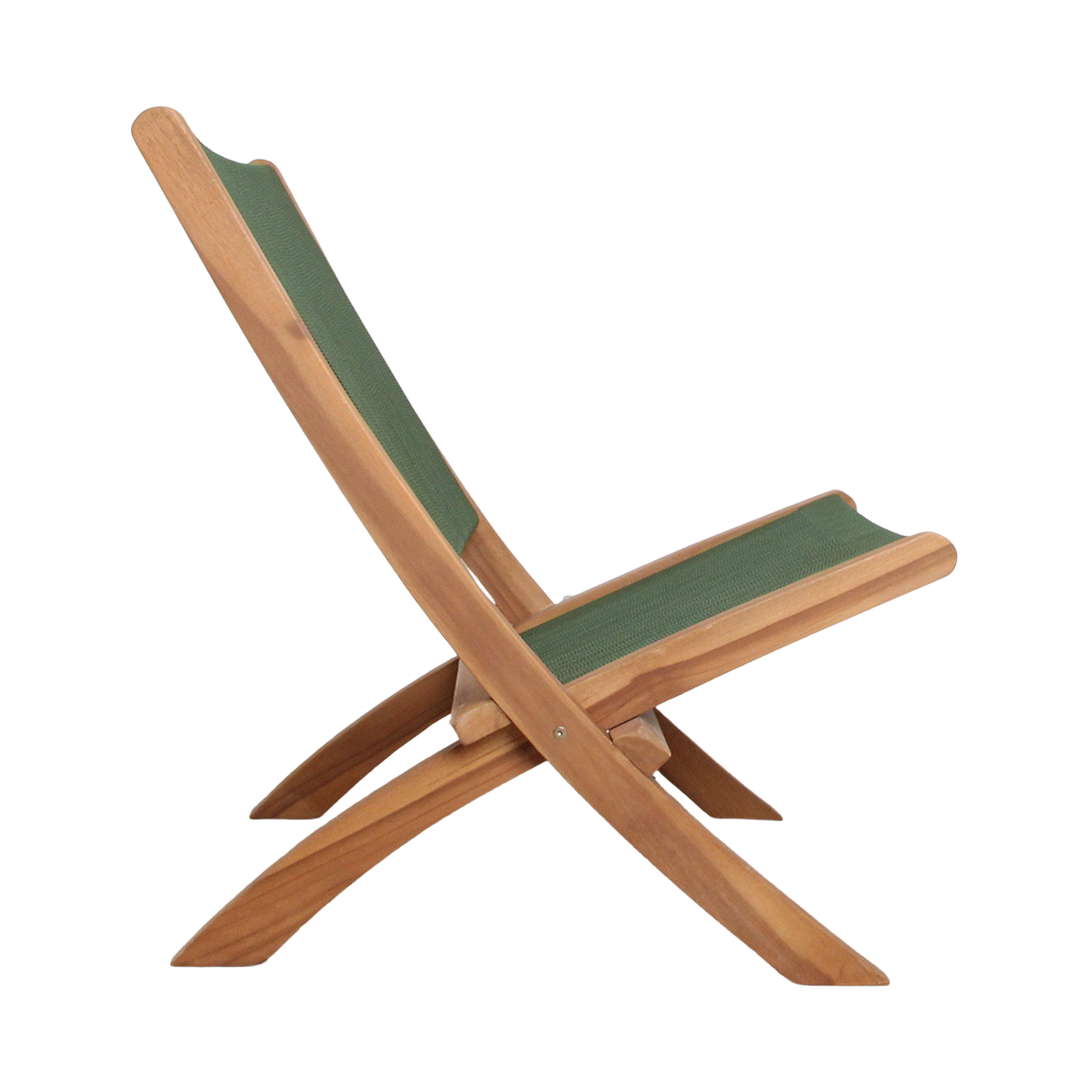 Rope folding lounge chair green