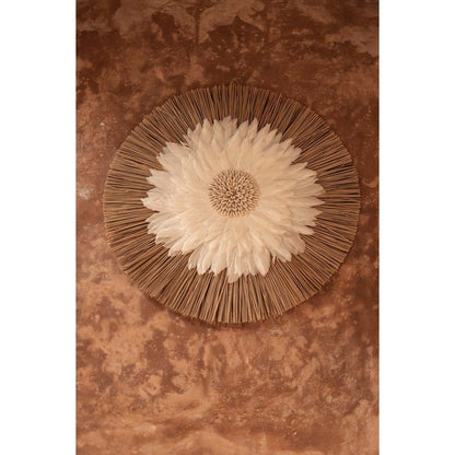 Feather Juju Wall Hanging - Natural White, Alang Alang & Cowrie Shells