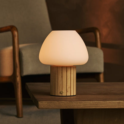Romée Light Brown Rechargeable Table Lamp | Modular Lampshade, Dimmable & 3 Light Colors