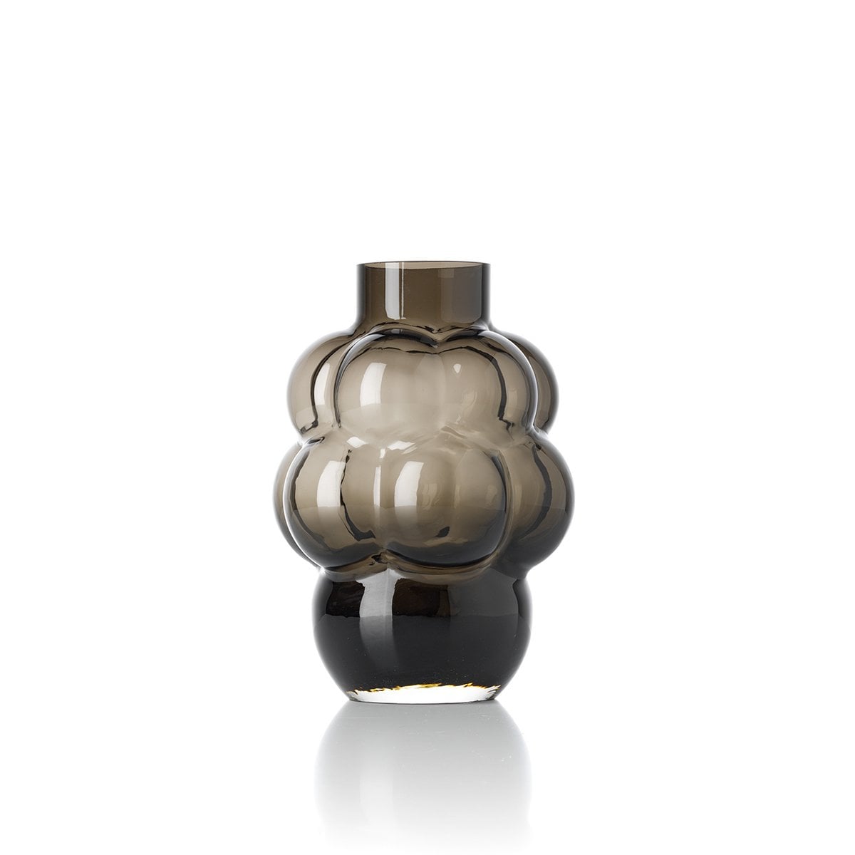 Glass Vase - Dark Grey Grape Vase - Modern Accent Decor