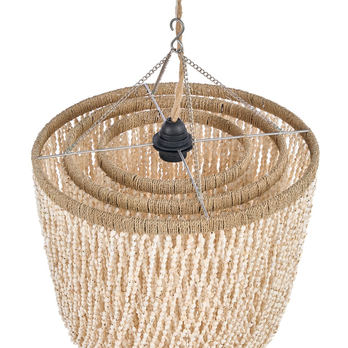 Shell Chandelier - Natural Lagoon Style Lighting - Medium