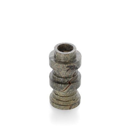 Marble Candle Holder - Green Bidasar Totem Design