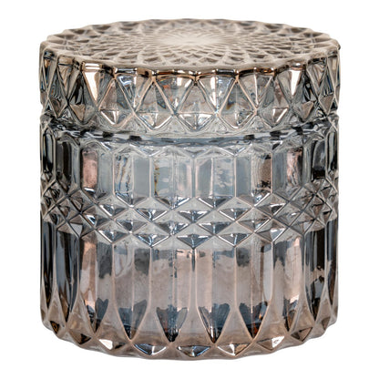 Glass Jars - Smoked Decorative Jars, Ø9x8.5 cm - Set of 2