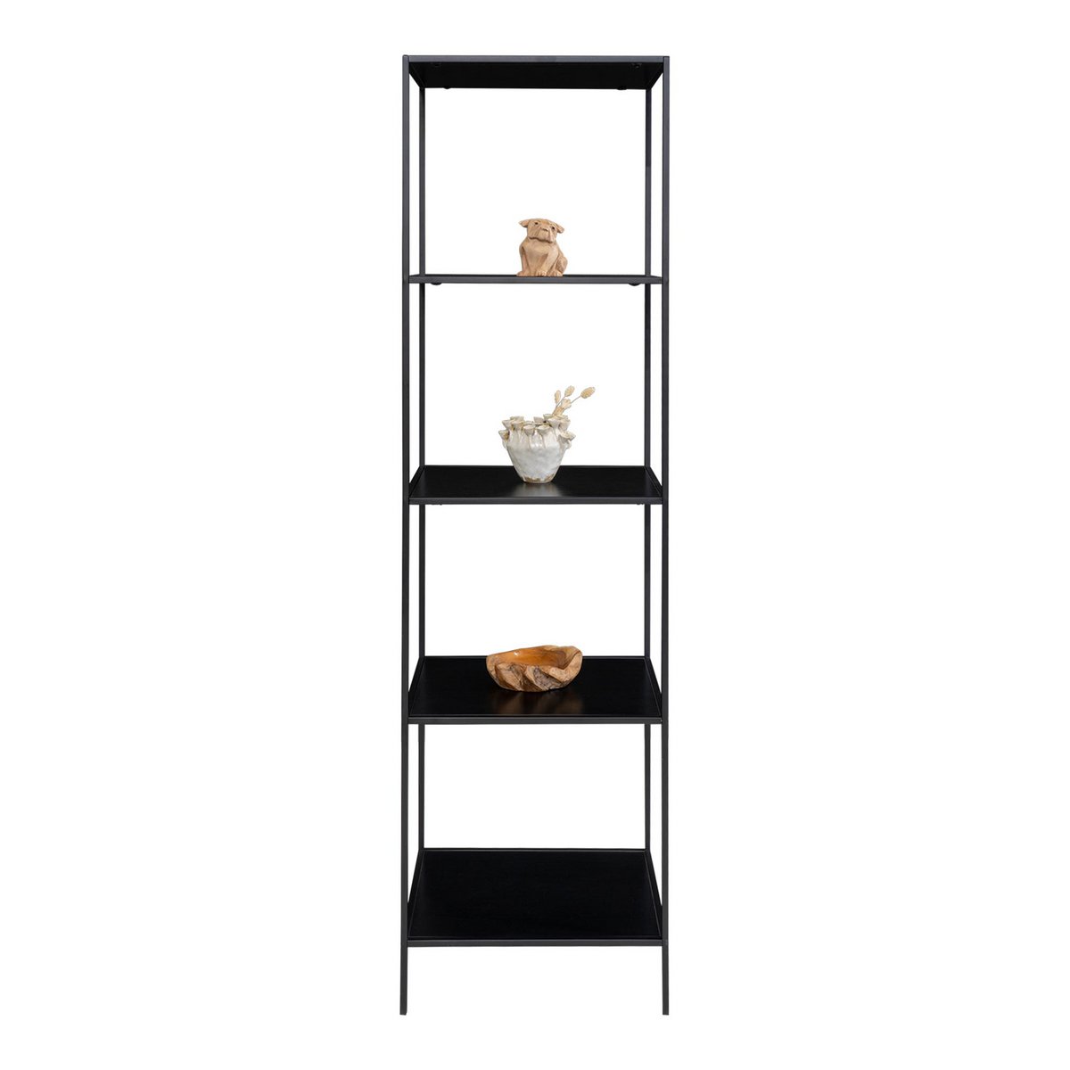 Vita Shelf - black, steel, 51x36x170cm
