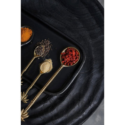 Brass Salad Spoon - Gold Palm Tree Design, Elegant Serveware