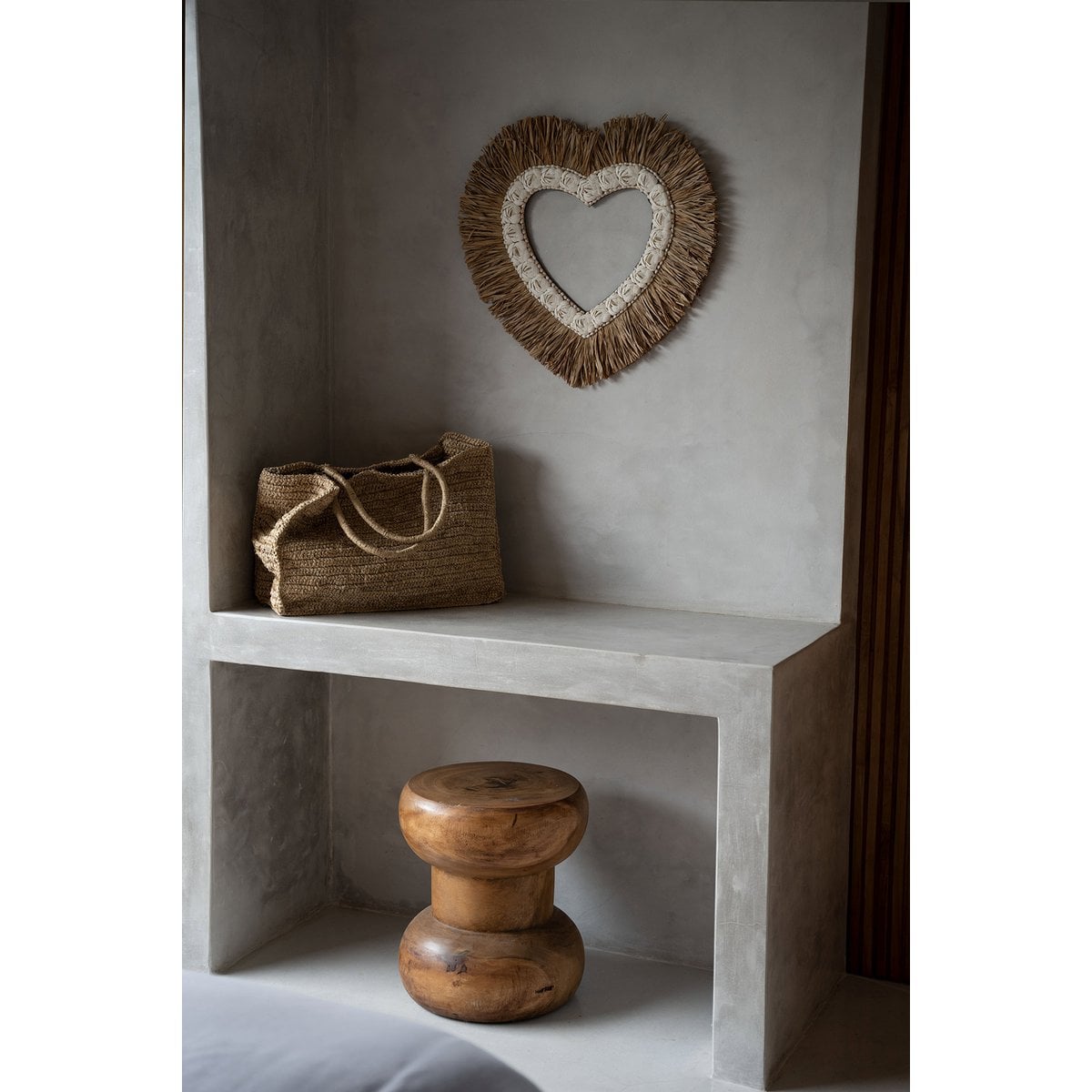 Natural Suar Wood Stool - Wayra Organic Accent Seating