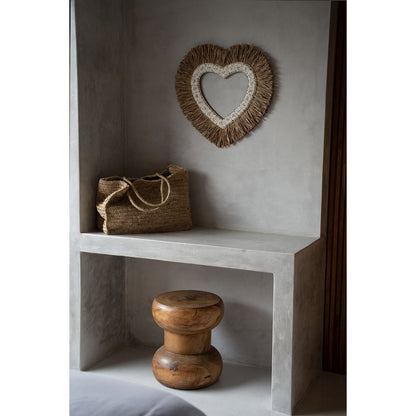 Natural Suar Wood Stool - Wayra Organic Accent Seating