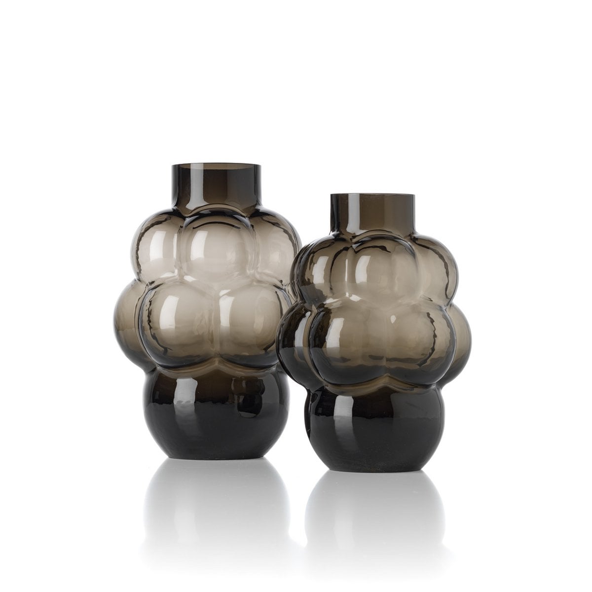 Glass Vase - Dark Grey Grape Vase - Modern Accent Decor